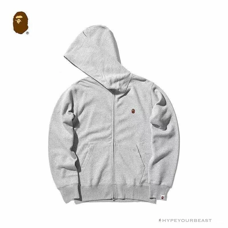 Hypeyourbeast BAPE Classic Ape Head Hoodie 'GREY' 3 Hypeyourbeast BAPE Classic Ape Head Hoodie 'GREY'