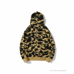 HypeYourBeast BAPE Camouflage Kangaroo Hooded Hoodie Yellow Clothes