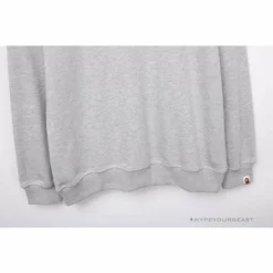 Hypeyourbeast BAPE Classic Ape Head Embroidered Long Sleeve Shirt 'GREY' 17 Hypeyourbeast BAPE Classic Ape Head Embroidered Long Sleeve Shirt 'GREY'