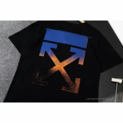 Hypeyourbeast OFF-WHITE Gradient Classic Cross Arrow Tee Shirt 'BLACK'