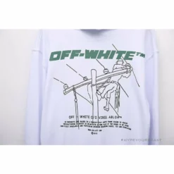 Hypeyourbeast OFF-WHITE Hand-Painted Utility Pole Worker Hoodie 'WHITE'