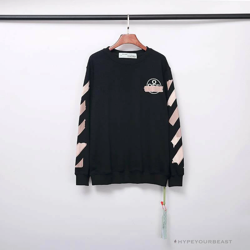 Hypeyourbeast OFF-WHITE Rubber Strip Arrow Long Sleeve Shirt 'BLACK' 1 Hypeyourbeast OFF-WHITE Rubber Strip Arrow Long Sleeve Shirt 'BLACK'