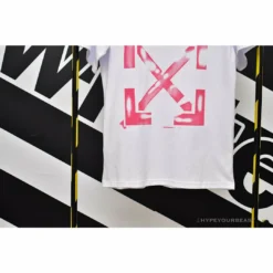 Hypeyourbeast OFF-WHITE 99 Pink Arrow Tee Shirt 'WHITE' 14 Hypeyourbeast OFF-WHITE 99 Pink Arrow Tee Shirt 'WHITE'