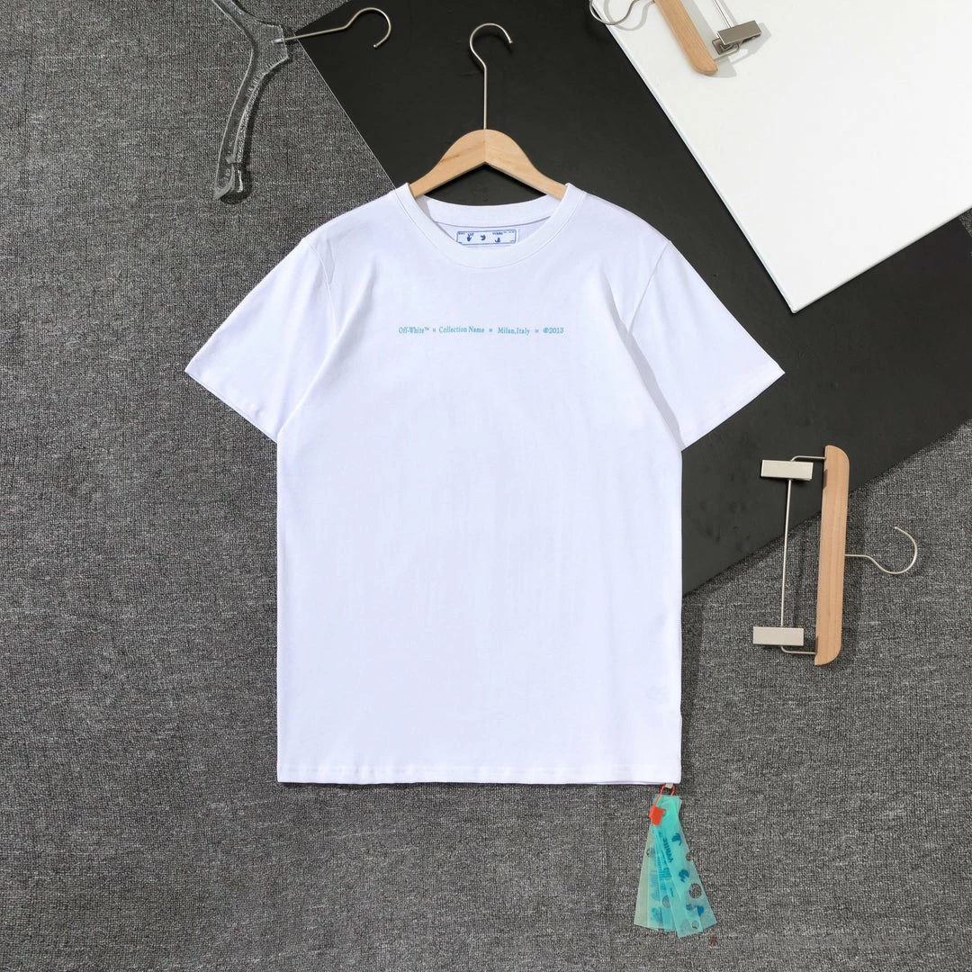 Hypeyourbeast OFF-WHITE Light Blue Marker Draw Pattern Tee Shirt 'WHITE' 3 Hypeyourbeast OFF-WHITE Light Blue Marker Draw Pattern Tee Shirt 'WHITE'