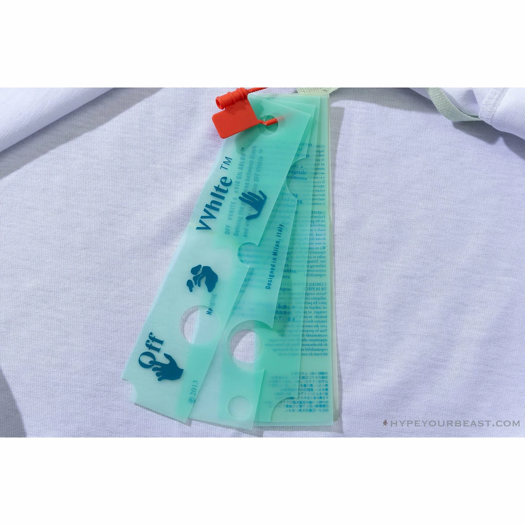 Hypeyourbeast T-Shirts OFF-WHITE Classic Cross Yellow Arrow Tape Tee Shirt 'WHITE' 9 Hypeyourbeast T-Shirts OFF-WHITE Classic Cross Yellow Arrow Tape Tee Shirt 'WHITE'