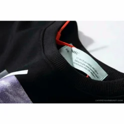 Hypeyourbeast OFF-WHITE Classic Wave Oil Painting Cotton Terry Long Sleeve Shirt 'BLACK' Shirts