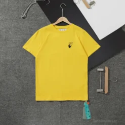 Hypeyourbeast OFF-WHITE Spray Paint Arrow Tee Shirt 'YELLOW'