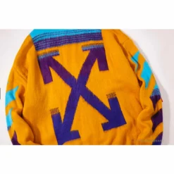 Hypeyourbeast OFF-WHITE Mohair Zip Sweater Hoodie 'Yellow'