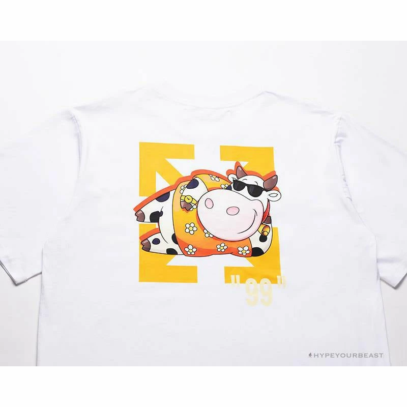 Hypeyourbeast T-Shirts OFF-WHITE Hawaiian Cow Arrow Tee Shirt "WHITE' 9 Hypeyourbeast T-Shirts OFF-WHITE Hawaiian Cow Arrow Tee Shirt "WHITE'