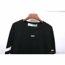 Hypeyourbeast Shirts OFF-WHITE Classic Basic Cotton Terry Round Long Sleeve Shirt 'BLACK'