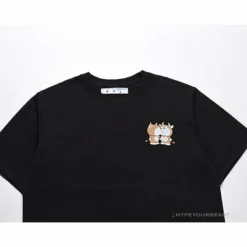 Hypeyourbeast OFF-WHITE Year Of The Ox Doraemon Arrow Tee Shirt 'BLACK'