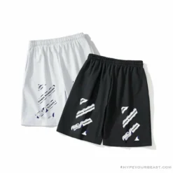 Hypeyourbeast OFF-WHITE Cabin Cabbage Shorts 'BLACK' Pants