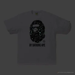 Hypeyourbeast BAPE Starry Sky Camouflage Luminous Great Ape Man Head Tee Shirt 'WHITE'