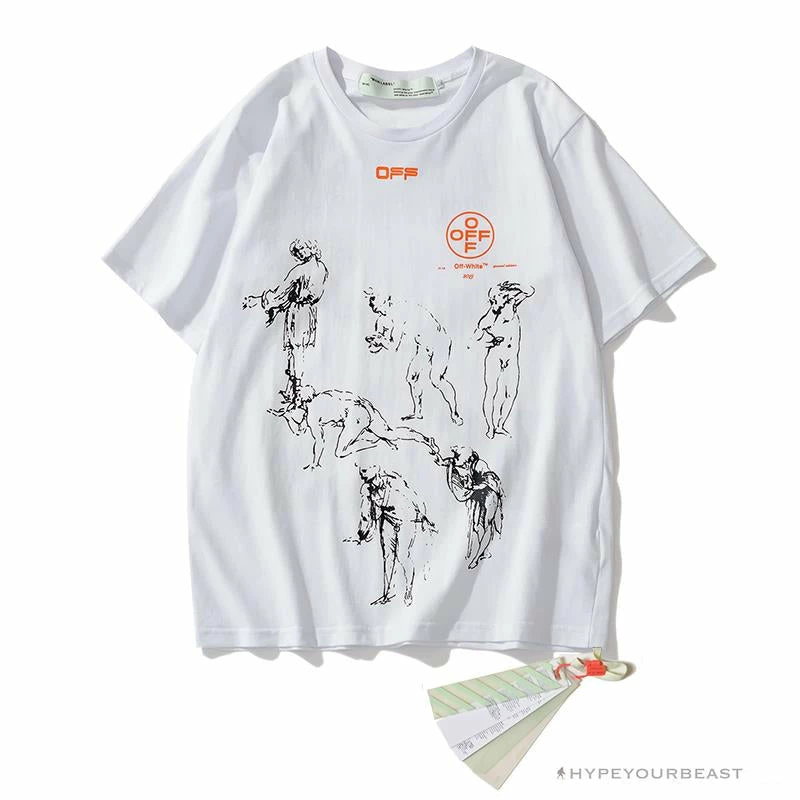 Hypeyourbeast OFF-WHITE The Virgin And Child With Saint Anne Tee Shirt 'WHITE' T-Shirts 3 Hypeyourbeast OFF-WHITE The Virgin And Child With Saint Anne Tee Shirt 'WHITE' T-Shirts