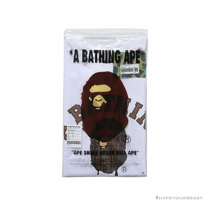 Hypeyourbeast Clothes BAPE Valentine's Day Chocolate Ape Head Tee Shirt 'WHITE' 4 Hypeyourbeast Clothes BAPE Valentine's Day Chocolate Ape Head Tee Shirt 'WHITE'