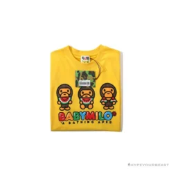 Hypeyourbeast BAPE Baby Milo Watermelon Little Monkey Tee Shirt 'YELLOW' Clothes