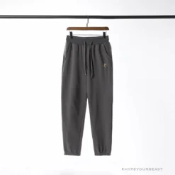 Hypeyourbeast BAPE Classic Ape Head Embroidered Standard Cotton Terry Pants 'DARK GREY'