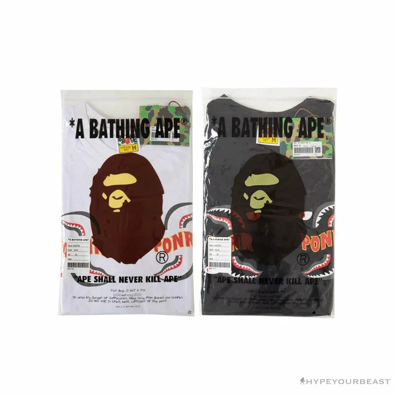 Hypeyourbeast BAPE Shark Head PONR Tee Shirt 'BLACK' Clothes 13 Hypeyourbeast BAPE Shark Head PONR Tee Shirt 'BLACK' Clothes