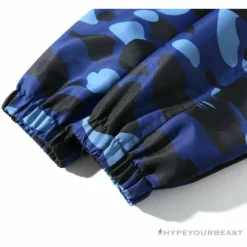 Hypeyourbeast BAPE X RUSSELL ATHLETIC Drawstring Camouflage Sweater 'BLUE' Clothes