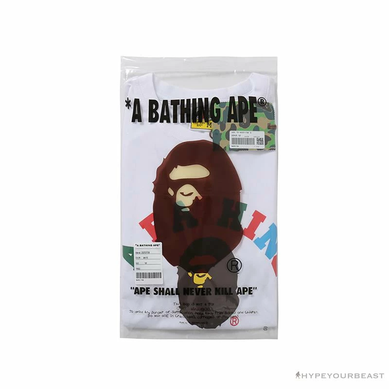 Hypeyourbeast Clothes BAPE Little Ape Head Colorful Classic Tee Shirt 'WHITE' 4 Hypeyourbeast Clothes BAPE Little Ape Head Colorful Classic Tee Shirt 'WHITE'