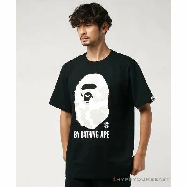 Hypeyourbeast BAPE Luminous Spots Camouflage Great Ape Man White Head Cotton Short Sleeve Tee Shirt 'BLACK' Clothes 8 Hypeyourbeast BAPE Luminous Spots Camouflage Great Ape Man White Head Cotton Short Sleeve Tee Shirt 'BLACK' Clothes
