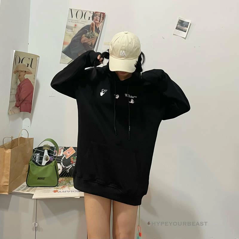 HypeYourBeast Hoodies & Jackets Off-White Green Hoodie - Black 14 HypeYourBeast Hoodies & Jackets Off-White Green Hoodie - Black