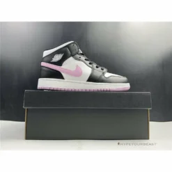 Hypeyourbeast Jordan 1 Mid White Black Light Arctic Pink