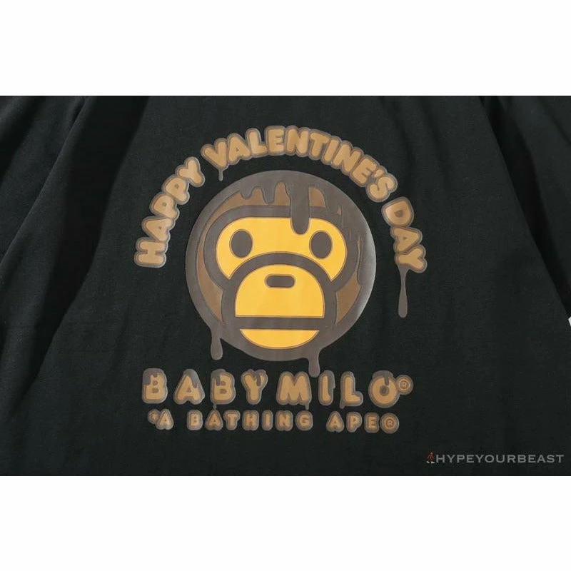 Hypeyourbeast BAPE Baby Milo Valentine's Day Chocolate Tee Shirt 'BLACK' 4 Hypeyourbeast BAPE Baby Milo Valentine's Day Chocolate Tee Shirt 'BLACK'
