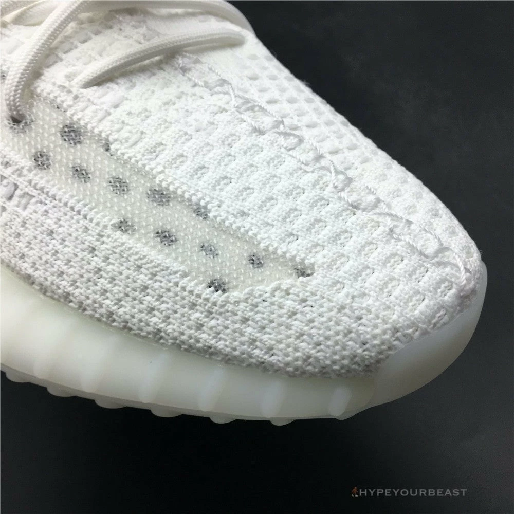 Hypeyourbeast Adidas Yeezy Boost 350 V2 White / White Translucent Stripe 7 Hypeyourbeast Adidas Yeezy Boost 350 V2 White / White Translucent Stripe