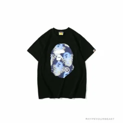Hypeyourbeast BAPE Blue Ape Head Green Storm Tee Shirt 'BLACK' Clothes