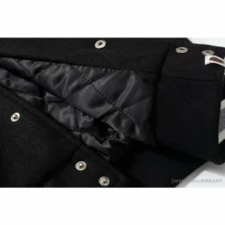Hypeyourbeast BAPE Embroidered STA Star Stitched Woolen Baseball Jacket 'BLACK'