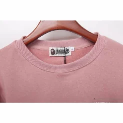 Hypeyourbeast BAPE Behind The Great Ape-Man Head Long Sleeve Shirt 'PINK' Clothes