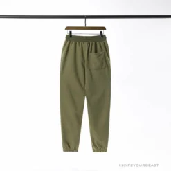 Hypeyourbeast BAPE Classic Ape Head Embroidered Standard Cotton Terry Pants 'ARMY GREEN'