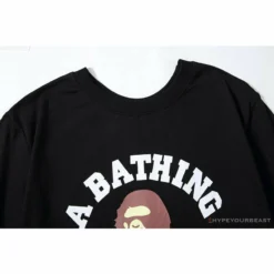 Hypeyourbeast BAPE Classic Basic Ape Man Head English LOGO Tee Shirt 'BLACK' Clothes 13 Hypeyourbeast BAPE Classic Basic Ape Man Head English LOGO Tee Shirt 'BLACK' Clothes