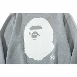 Hypeyourbeast BAPE X RUSSELL ATHLETIC Joint Pullover Long Sleeve Shirt 'GREY'