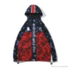 Hypeyourbeast Clothes BAPE X PSG Paris Saint-Germain Camouflage Blue-Red Hoodie