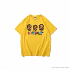 Hypeyourbeast BAPE Baby Milo Watermelon Little Monkey Tee Shirt 'YELLOW' Clothes