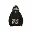 Hypeyourbeast Clothes BAPE Badge LOGO Sticker Style Stitching Hoodie