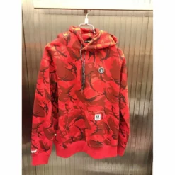 HypeYourBeast Bape Camo Hoodie Red Camouflage
