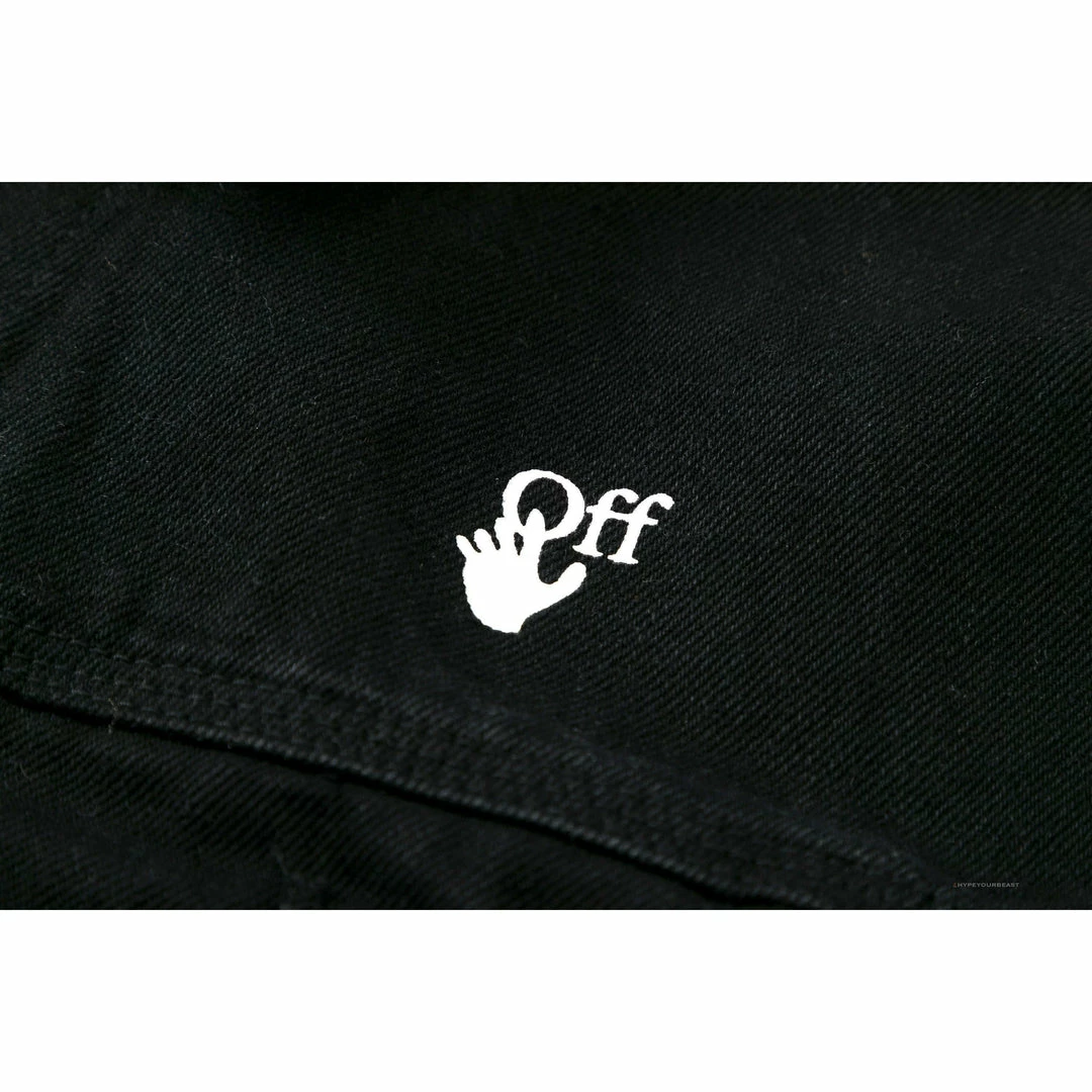 HypeYourBeast Off White Denim Black Jacket - White Hoodies & Jackets 3 HypeYourBeast Off White Denim Black Jacket - White Hoodies & Jackets