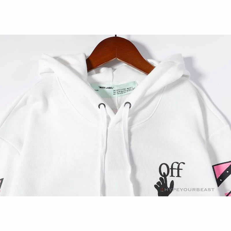 Hypeyourbeast Hoodies & Jackets OFF-WHITE Pink Orange Arrow Hoodie 'WHITE' 3 Hypeyourbeast Hoodies & Jackets OFF-WHITE Pink Orange Arrow Hoodie 'WHITE'