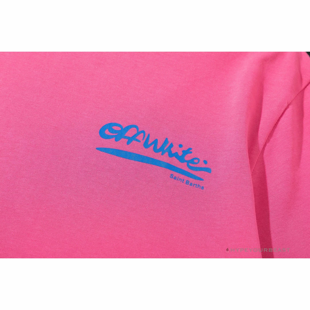 Hypeyourbeast T-Shirts OFF-WHITE Tropical Landscape Tee Shirt 'PINK' 7 Hypeyourbeast T-Shirts OFF-WHITE Tropical Landscape Tee Shirt 'PINK'