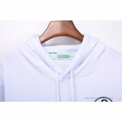 Hypeyourbeast OFF-WHITE Rubber Strip Arrow Hoodie 'WHITE' Hoodies & Jackets