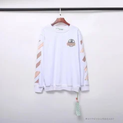 Hypeyourbeast OFF-WHITE Rubber Strip Arrow Long Sleeve Shirt 'WHITE'