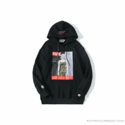 Hypeyourbeast Clothes BAPE Marilyn Monroe Camouflage Suspender Hoodie 'BLACK'