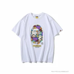 Hypeyourbeast BAPE Pokémon Co-branded Ape Head Tee Shirt 'WHITE'