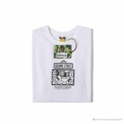 Hypeyourbeast BAPE Baby Milo Sesame Street Plain Tee Shirt 'WHITE' Clothes