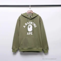 Hypeyourbeast BAPE X Bathing Ape Head Hoodie 'ARMY GREEN'