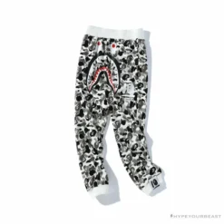 Hypeyourbeast BAPE Chinese Style Ink Camouflage 10th Anniversary Limited Pants 'WHITE'
