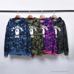 Hypeyourbeast BAPE X Bathing Ape Head Camouflage Hoodie 'PURPLE'